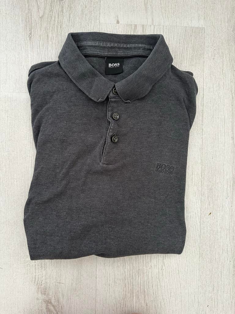 BOSS Hugo Boss polo grijs XL, Ophalen of Verzenden, Gedragen, Maat 56/58 (XL), Grijs