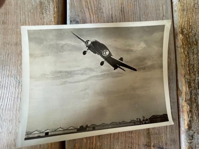 4 x antieke foto Italiaans vliegtuig. Italie, Ophalen, Gebruikt, Kaart, Foto of Prent