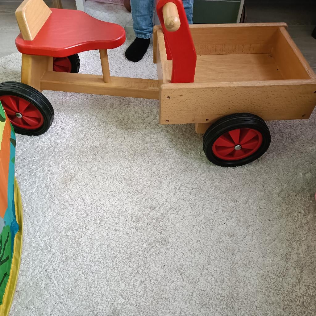 Houten loopfiets, Kinderen en Baby's, Speelgoed | Houten speelgoed, Ophalen, Gebruikt, Rij- of Hobbelspeelgoed