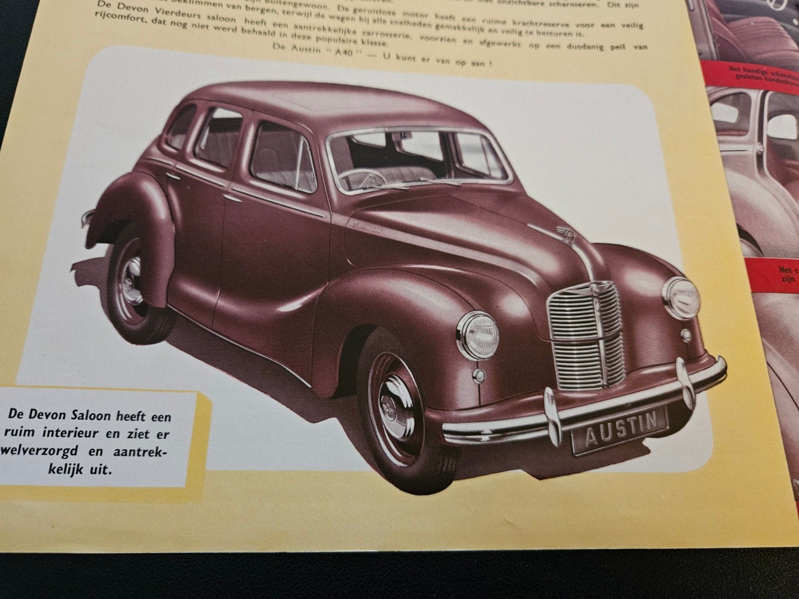 Brochure Austin A40 Devon Vierdeurs, Ophalen of Verzenden, Zo goed als nieuw, Overige merken
