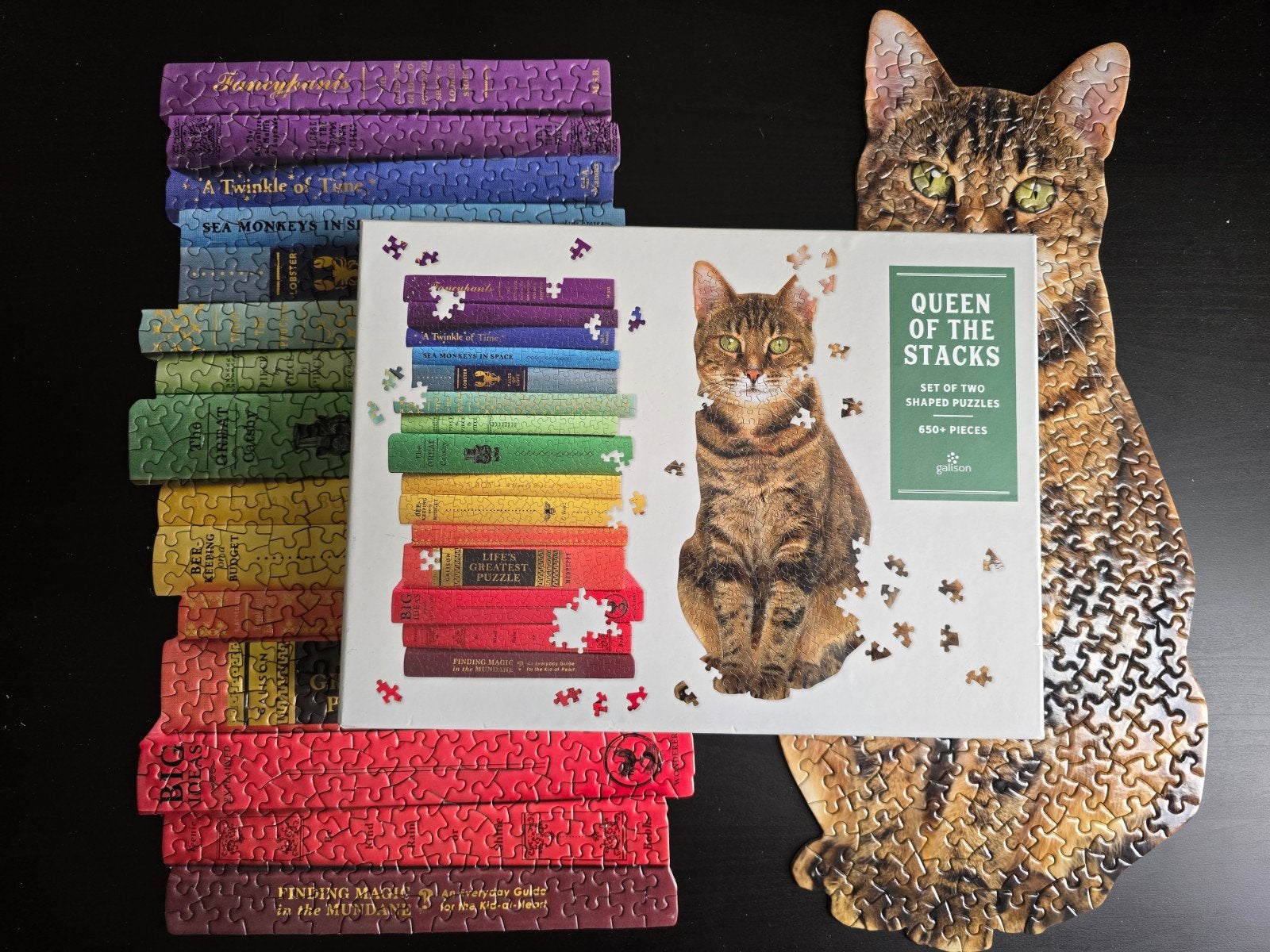 Galison Queen of the Stacks Puzzel (650+ stukjes) - COMPLEET, Ophalen of Verzenden, 500 t/m 1500 stukjes, Zo goed als nieuw, Legpuzzel