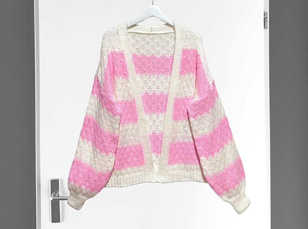 So Look Paris gestreept vest roze/wit, Verzenden, Nieuw, Maat 38/40 (M), Roze