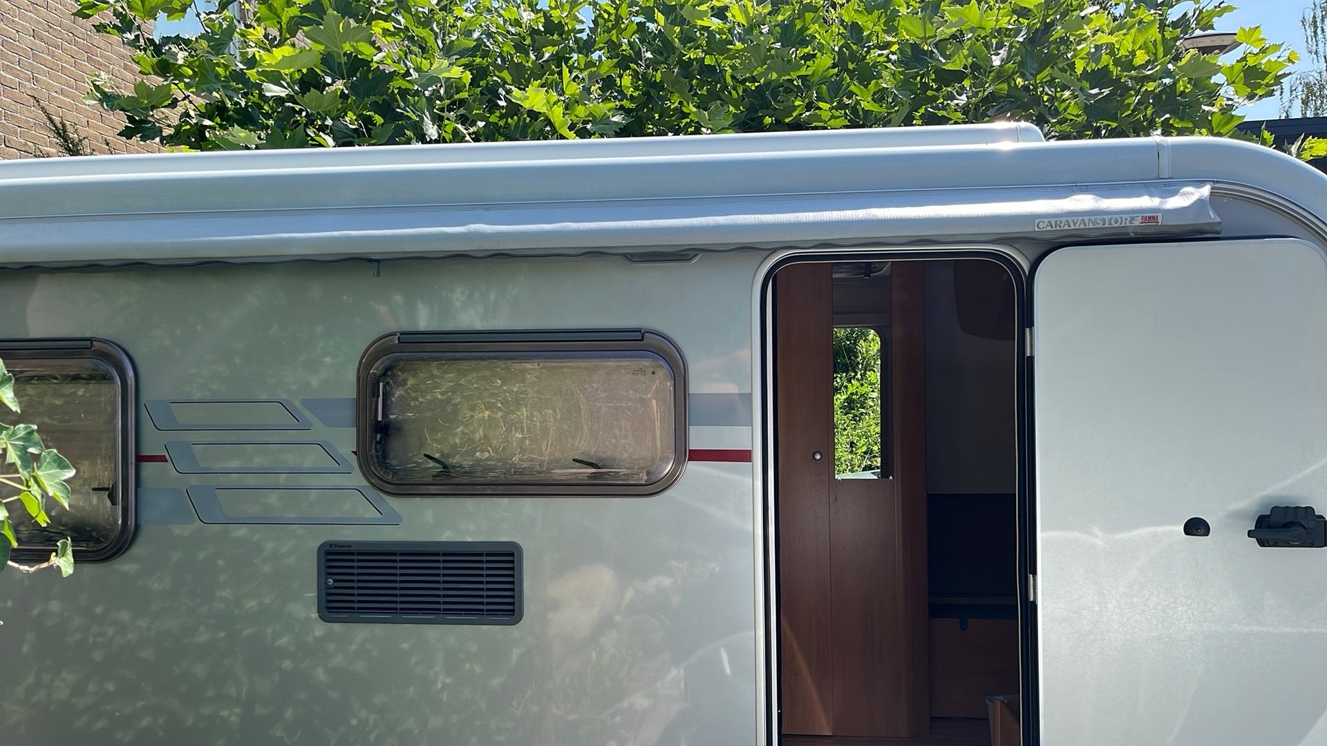 Caravan luifel, Ophalen, Gebruikt