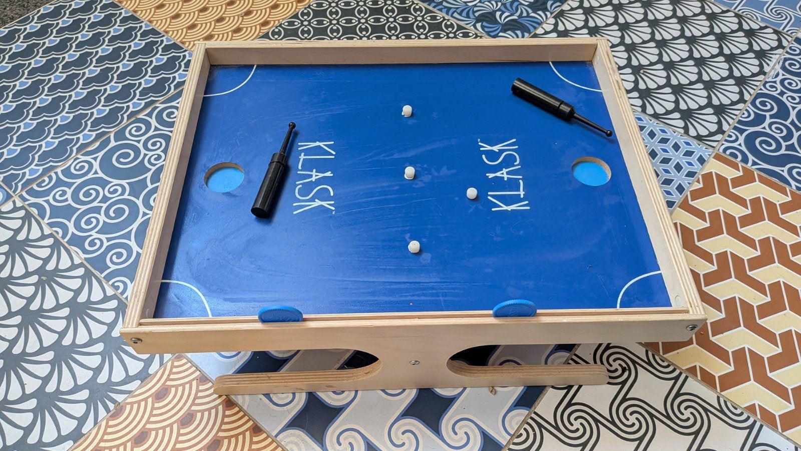Klask 2 speler magnetisch bordspel, Een of twee spelers, Ophalen of Verzenden, Gebruikt