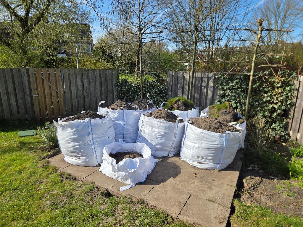 6 Big bags tuingrond gratis, Tuin en Terras, Aarde en Mest, Tuinaarde, Ophalen
