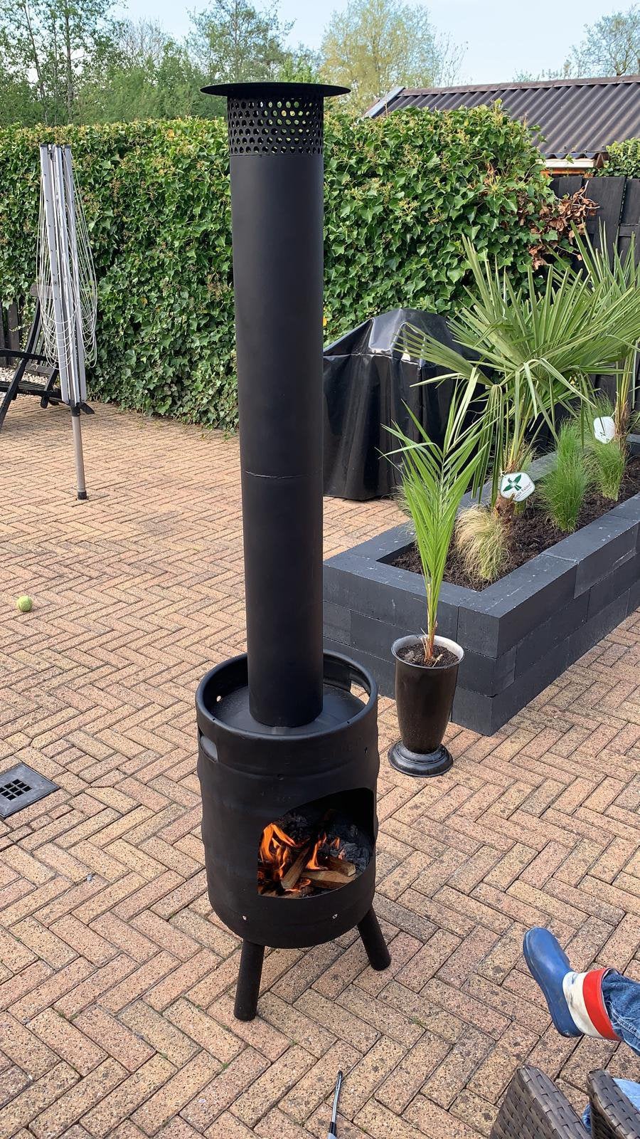 rvs bierfust tuinkachel tuinhaard terrashaard buitenhaard, Tuin en Terras, Ophalen of Verzenden, Nieuw