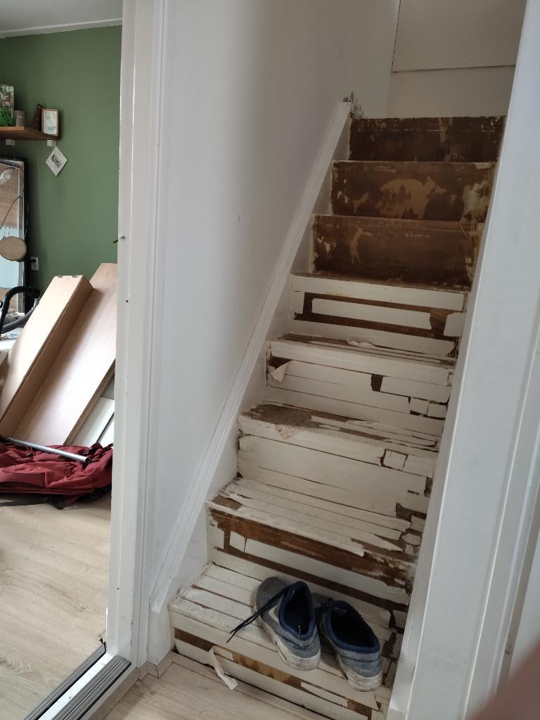 Houten inbouw trap, Doe-het-zelf en Verbouw, Ladders en Trappen, Ophalen, Gebruikt, Trap, Minder dan 2 meter