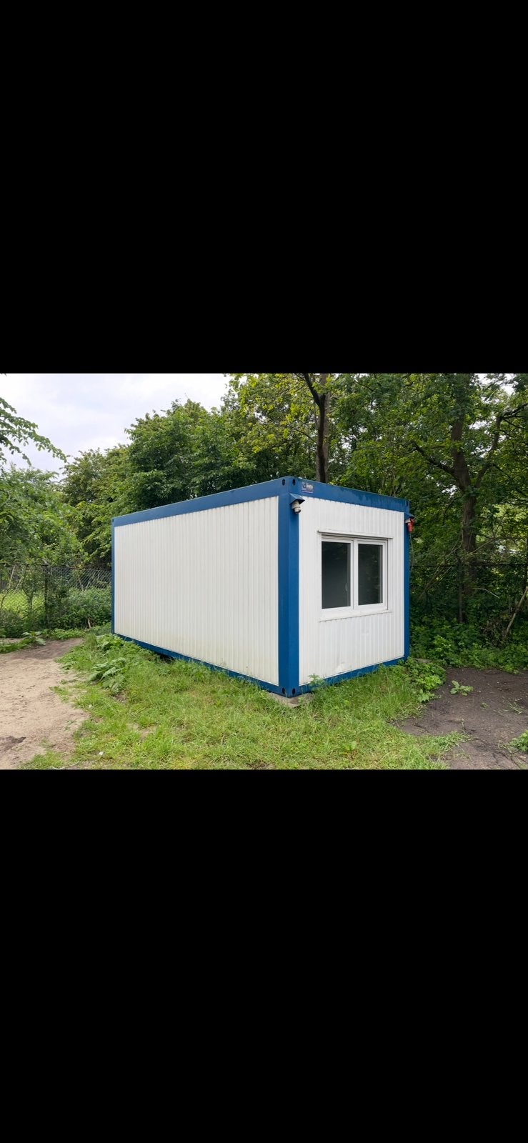 Woon-kantoorunit 6x3m met douche, AC en keukenblok, Ophalen