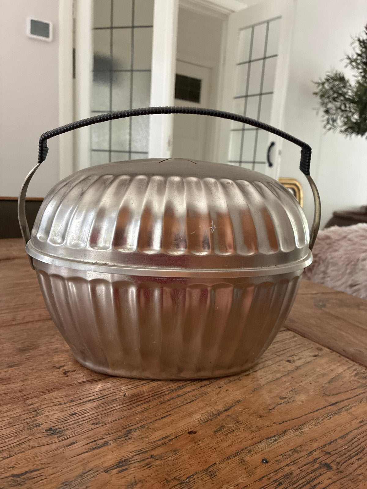 Antieke Theemuts - Vintage Theewarmer met Handvat, Ophalen of Verzenden