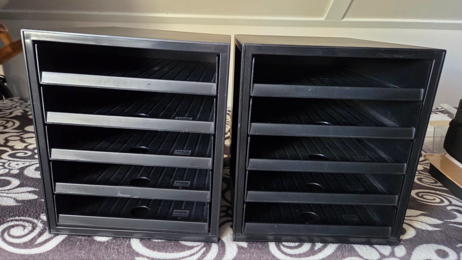 2x Zwart plastic ladeblok A4 formaat - HAN 1400, Ophalen, Gebruikt
