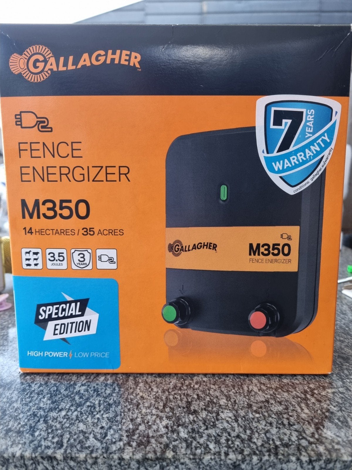 Gallagher M350 schrikdraadapparaat - 3.5 Joule, 14 hectare