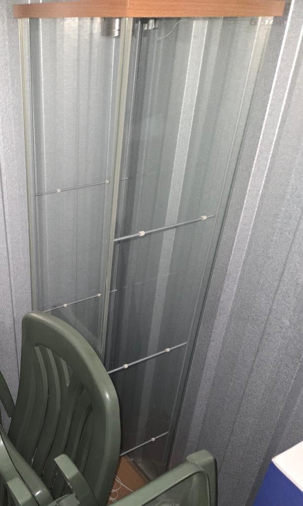 Vitrinekast, Ophalen, Minder dan 50 cm, Met deur(en), Glas