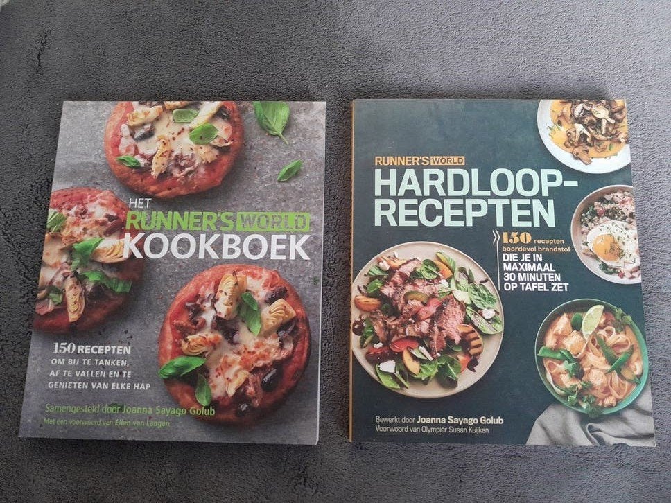Runner's World Kookboek & Hardlooprecepten (2 boeken), Joanna Savago Golub, Gezond koken, Ophalen of Verzenden, Overige gebieden