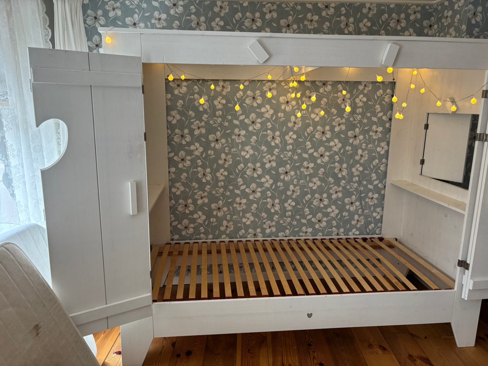 Mooi bedstee bed, 85 tot 100 cm, Ophalen of Verzenden, Zo goed als nieuw, Lattenbodem