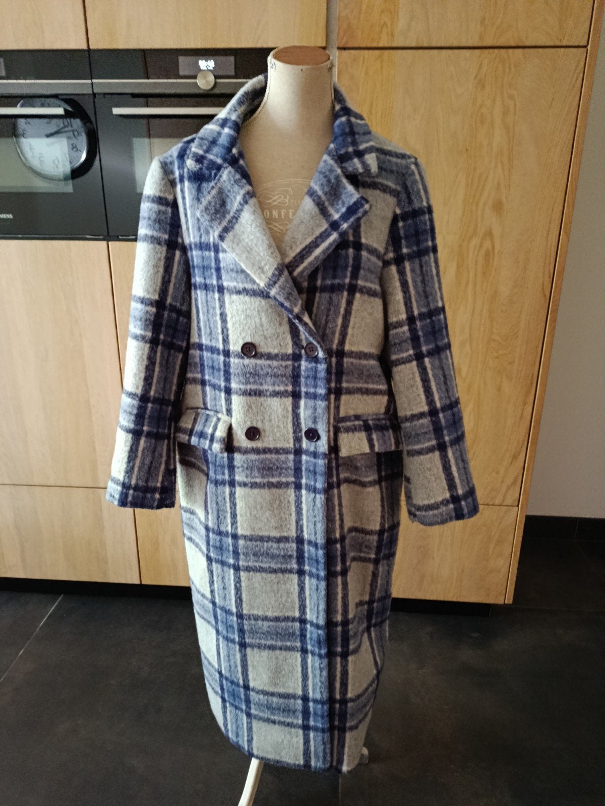 Brave Soul oversized winterjas geruit maat M, Brave soul, Ophalen of Verzenden, Zo goed als nieuw, Maat 38/40 (M)