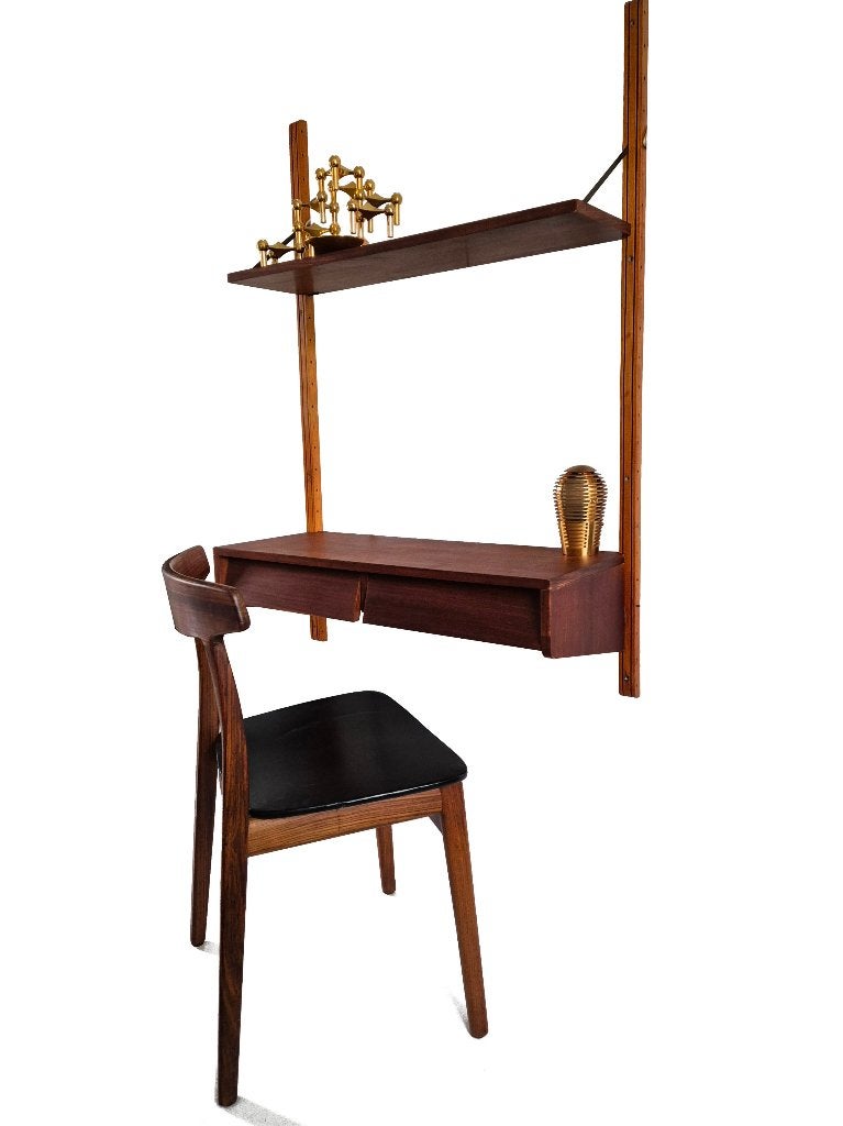 Fantastisch vintage Deens design wall unit wandsystyeem, Huis en Inrichting, Kasten | Wandmeubels, Ophalen, Met plank(en), Gebruikt