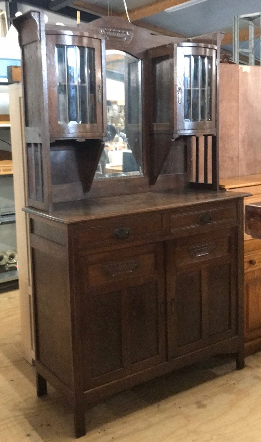 antiek dressoir kast geslepen glas, Ophalen