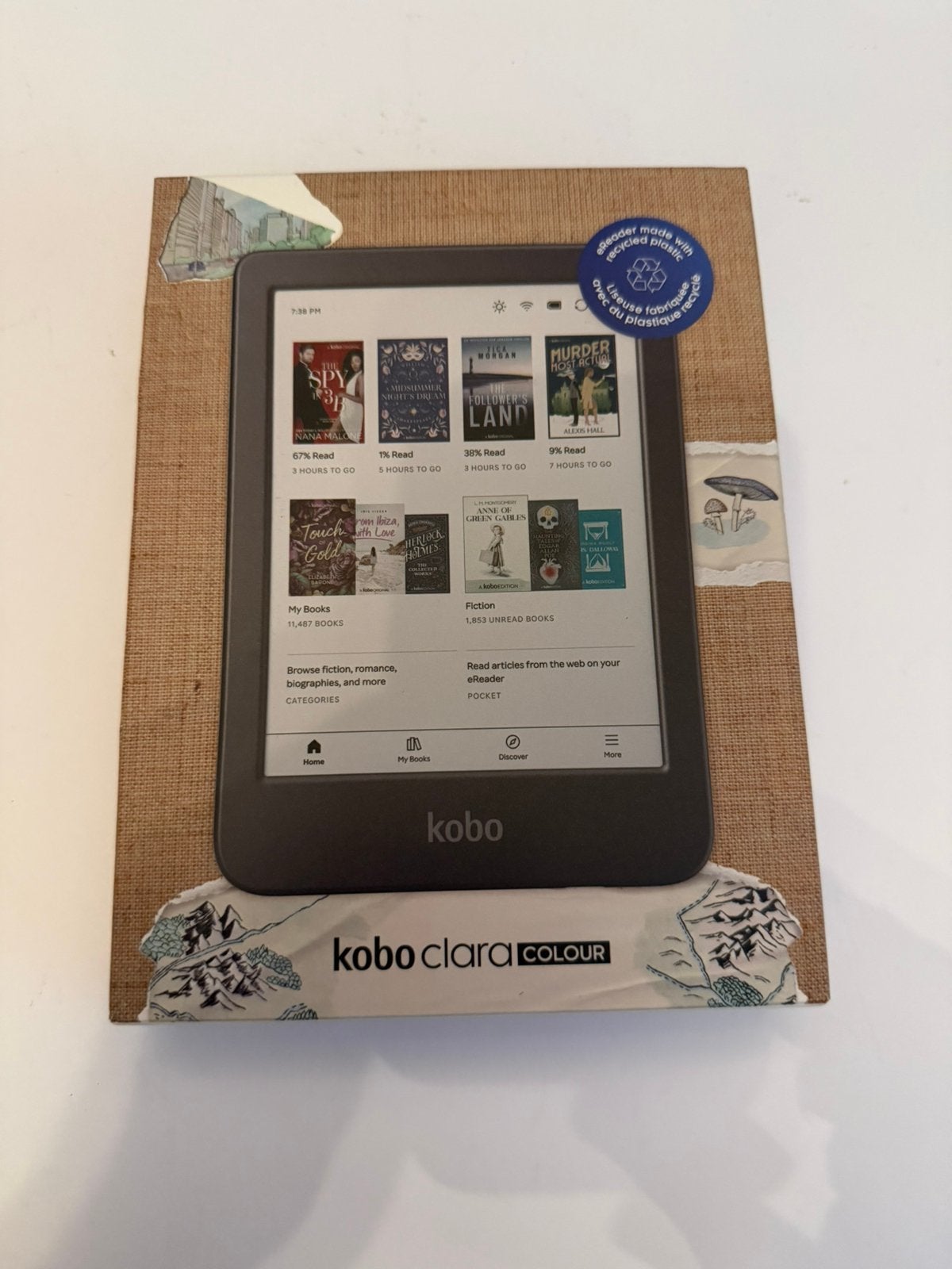 Kobo Clara Colour met Doos & Originele SleepCover, Computers en Software, E-readers, Verzenden, Kobo, Zo goed als nieuw, 16 GB of meer