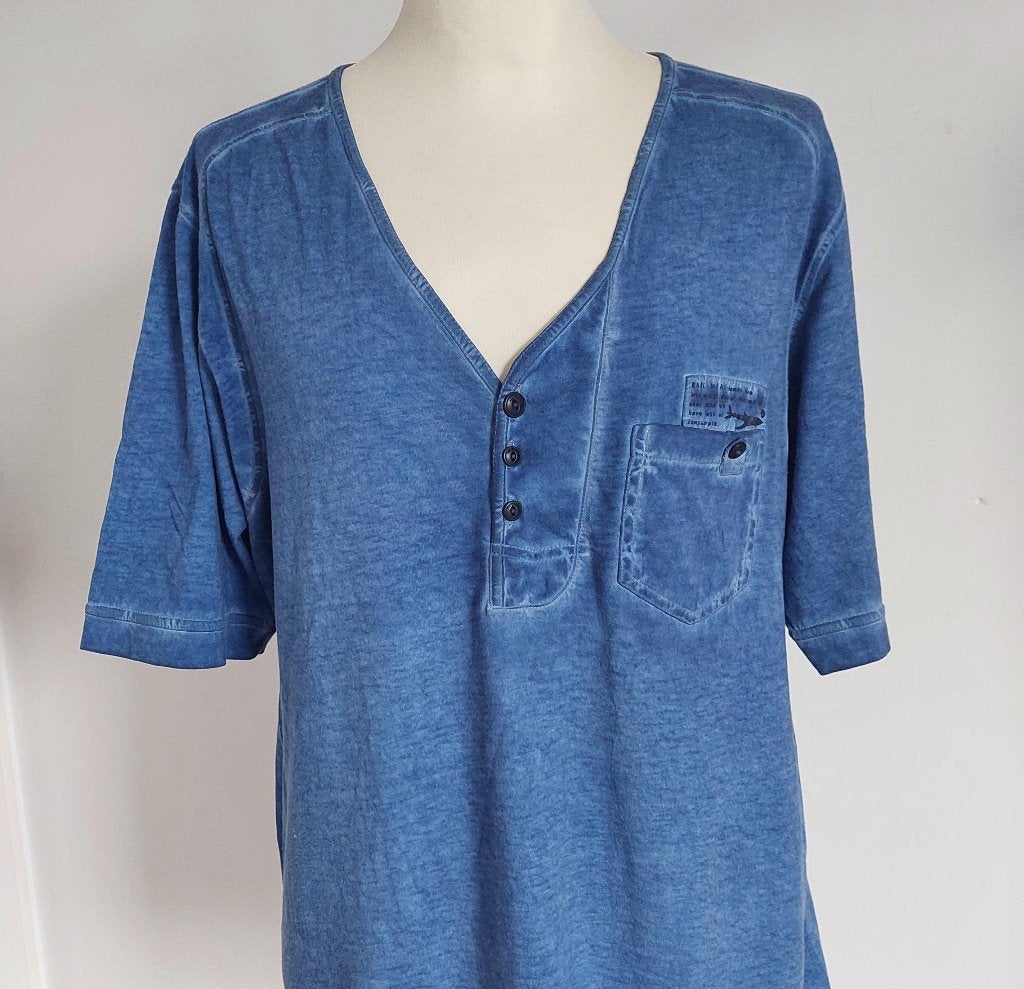 Bara Metal shirt maat XL, Zo goed als nieuw, Verzenden, Blauw, Maat 56/58 (XL)