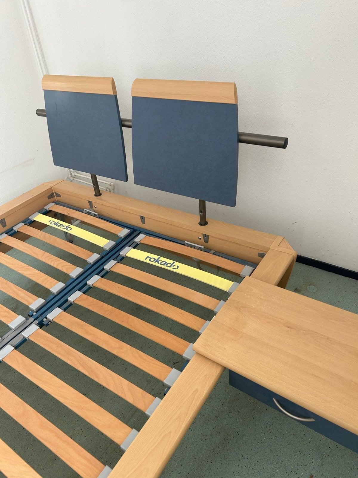 2-persoons bed 90x200 cm zonder matras, Huis en Inrichting, Ophalen, Gebruikt, 90 cm, Wit