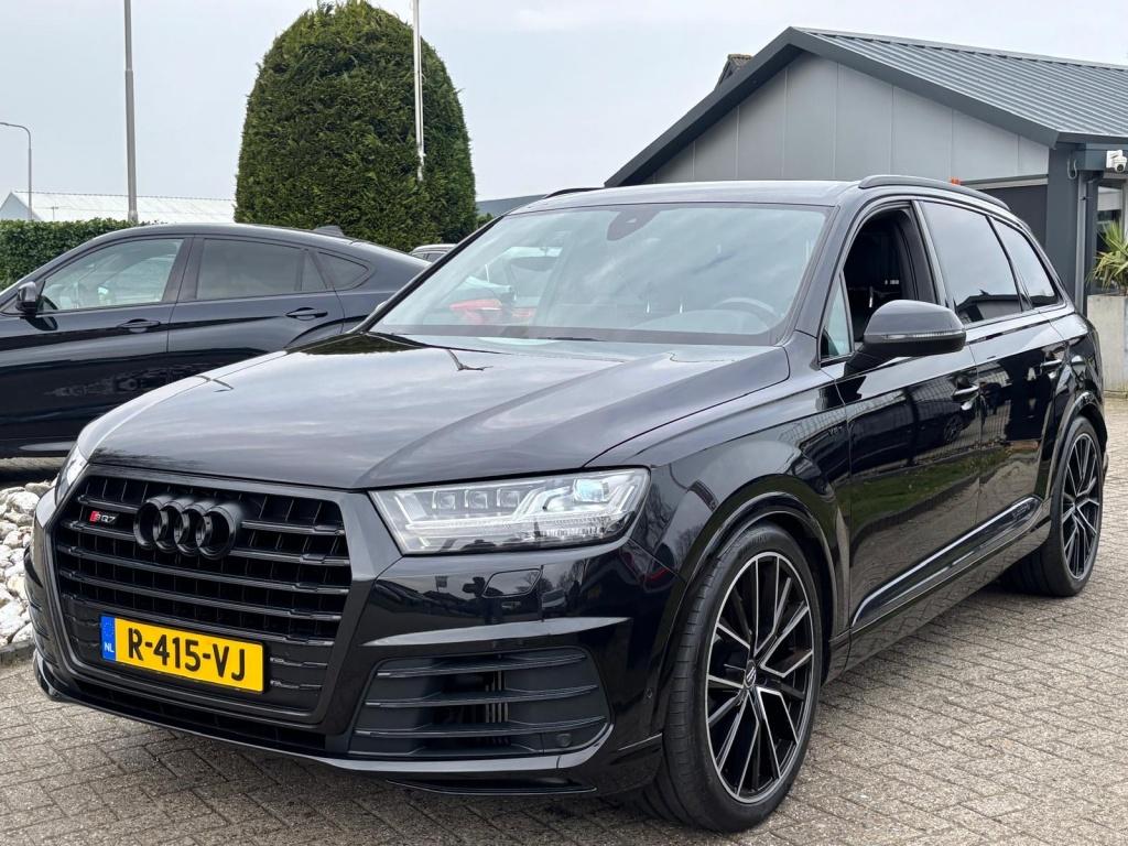 Audi Q7 4.0 V8 TDI SQ7 Zwart 2017 Trekhaak 22" Velgen, Auto's, Regensensor, Gebruikt, 2245 kg, Zwart