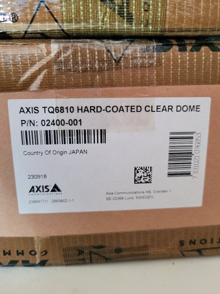 2 stuks Axis TQ6810 hard-coated clear dome nieuw in de doos, Ophalen of Verzenden, Nieuw, Buitencamera