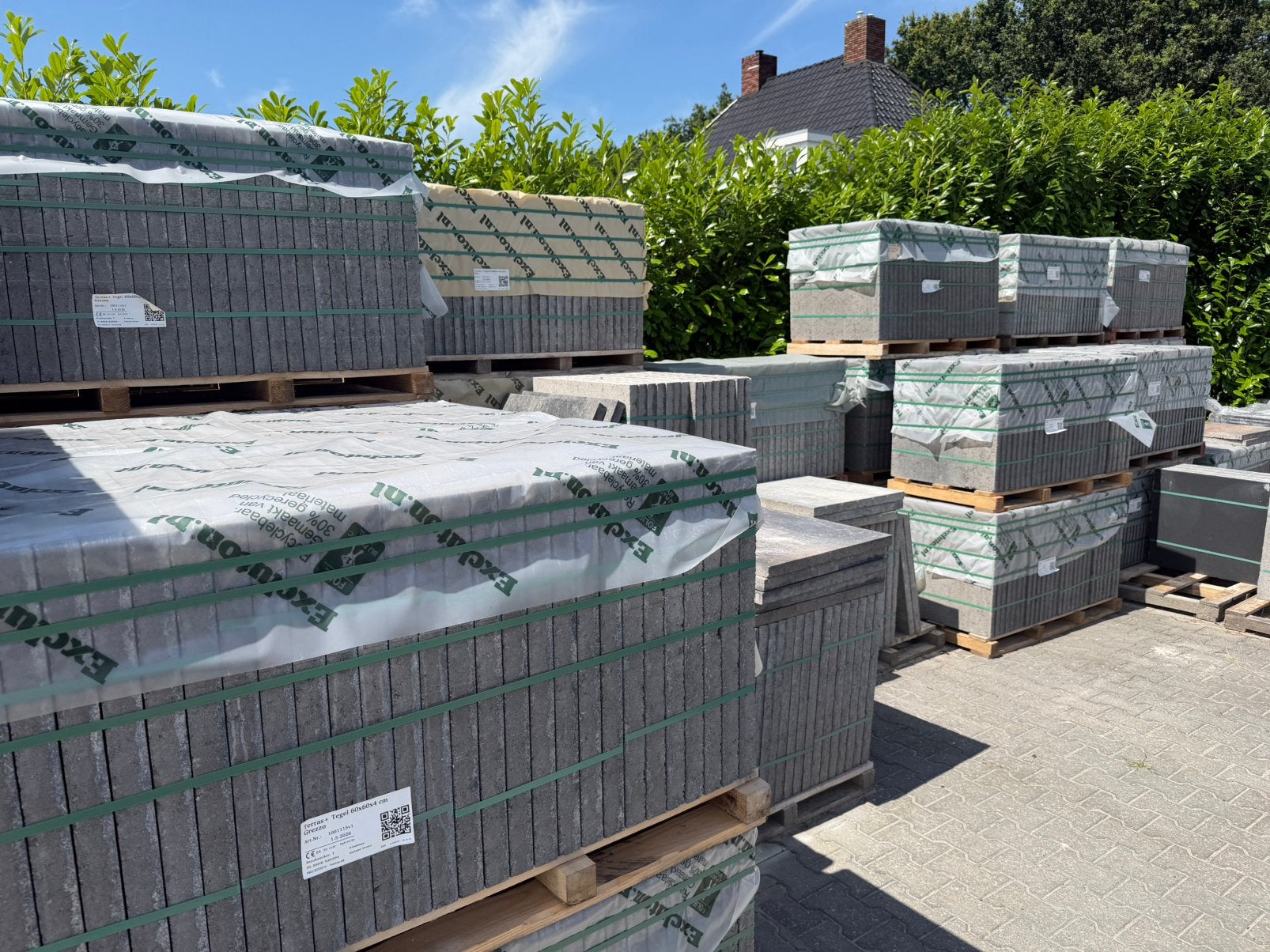 Terrastegels 60x60x4 diverse kleuren, Tuin en Terras, Ophalen, Zo goed als nieuw, Beton, Terrastegels