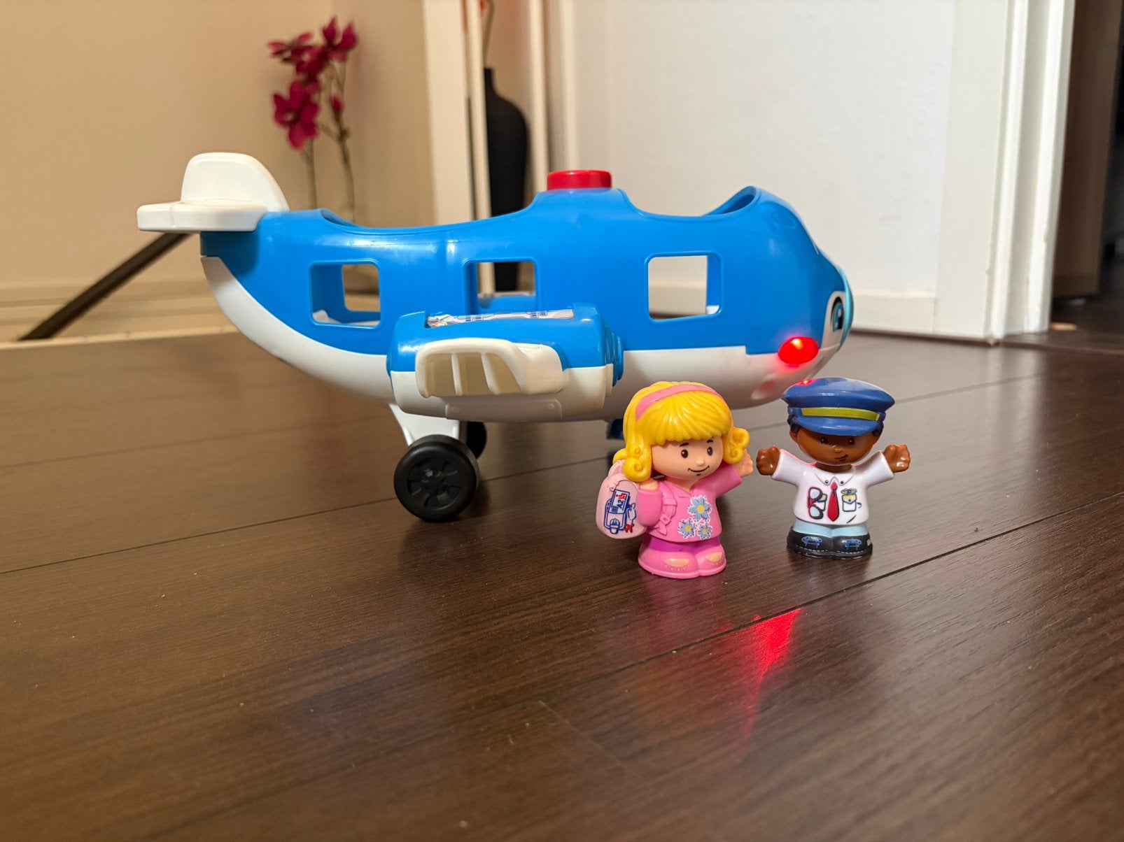 Fisher-Price Little People Vliegtuig met figuren, Ophalen, Gebruikt, Auto of Voertuig, Met licht