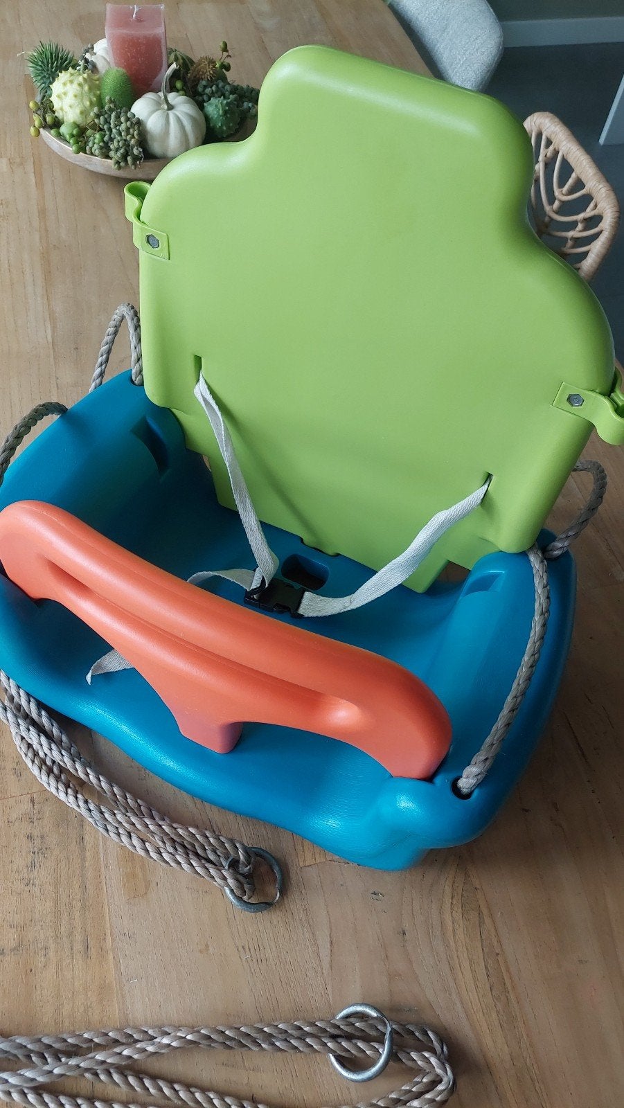 Schommelzitje voor baby/peuter - Groen/Blauw, Ophalen, Gebruikt, Schommel