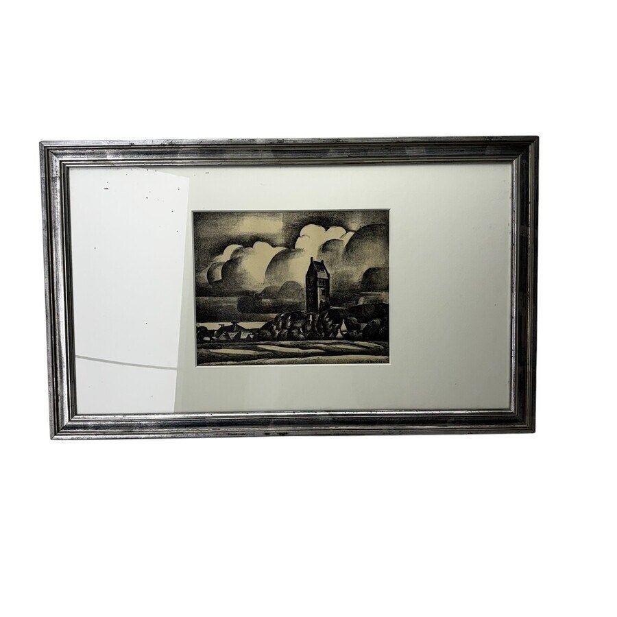 Jelle Troelstra (1891-1979) - Stiens, Antiek en Kunst, Gesigneerd, Ophalen of Verzenden, Landschappen, Lithografie