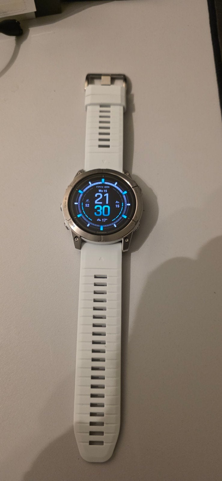 Garmin epix gen. 2 51mm Sapphire white edition, Sieraden, Tassen en Uiterlijk, Sporthorloges, Wit, Garmin, Ophalen of Verzenden