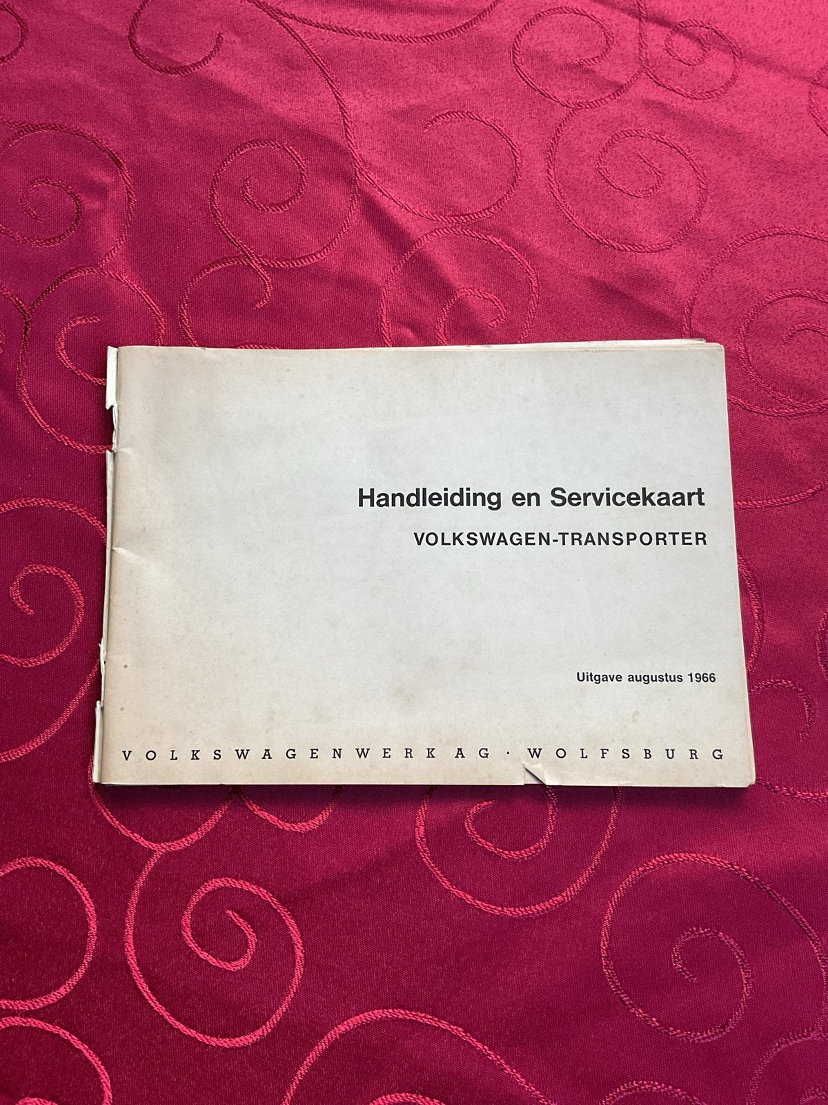 Handleiding en Servicekaart Volkswagen Transporter 1966, Ophalen of Verzenden