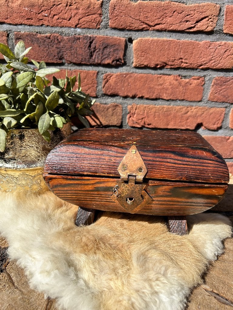 Handgemaakt houten schatkistje, Ophalen of Verzenden