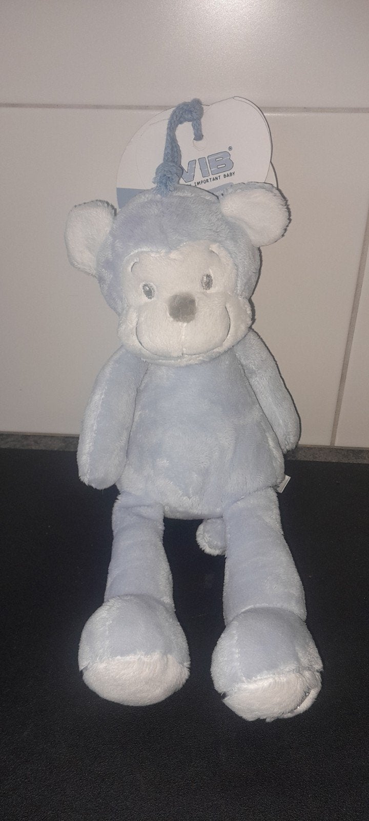 Nieuwe VIB knuffel aap blauw - zacht en met label, Kinderen en Baby's, Speelgoed | Knuffels en Pluche, Overige merken, Overige karakters