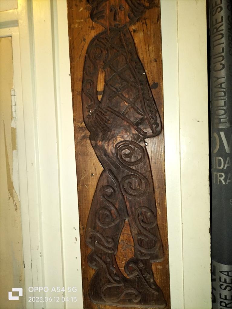 Vintage Handgestoken Speculaasplank - 100x30cm, Antiek en Kunst, Ophalen of Verzenden