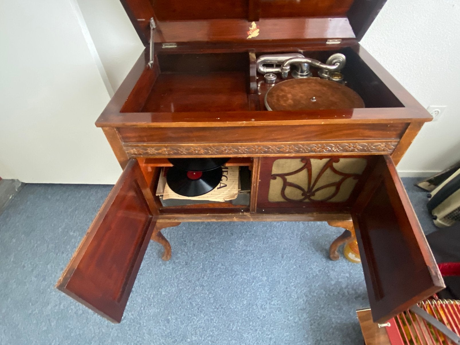 Antieke platenspeler 45 toeren, Ophalen of Verzenden