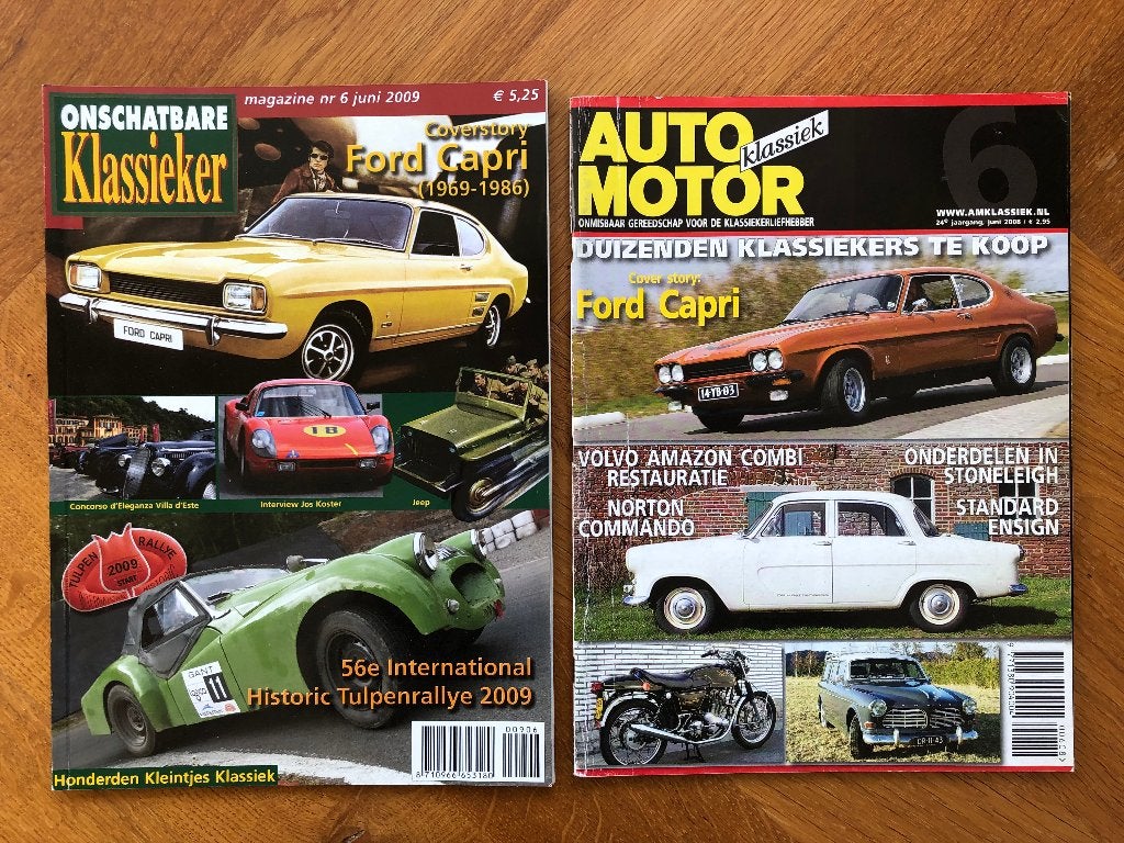 2 klassiekerbladen met Ford Capri artikelen, Verzenden, Nieuw, Ford