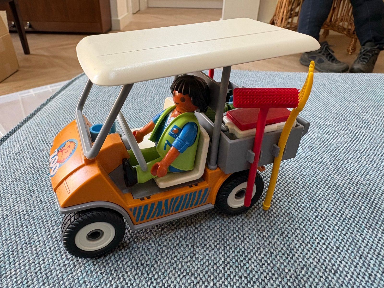 Playmobil 6636 Zoo Golfkar met verzorger, Kinderen en Baby's, Speelgoed | Playmobil, Wild life, Gebruikt, Complete set, Voertuig