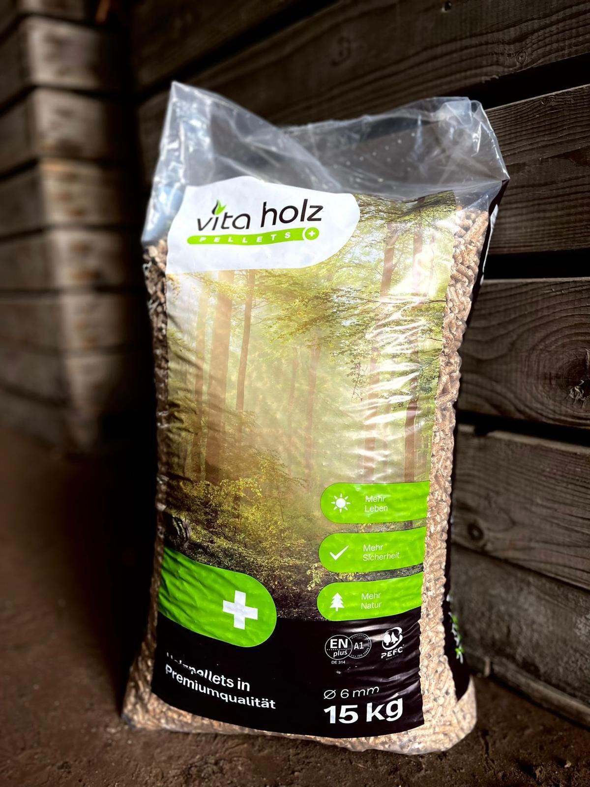 Pelletkorrels | Badger pellets | Vita Holz Pellets | Pellets, Tuin en Terras, Minder dan 3 m³, Ophalen