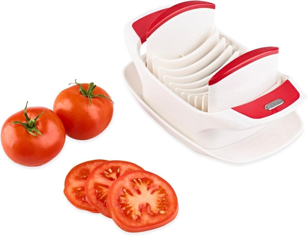 Nieuw | Zyliss tomatensnijder wit/rood, Kunststof, Nieuw, Ophalen of Verzenden, Snijmachine