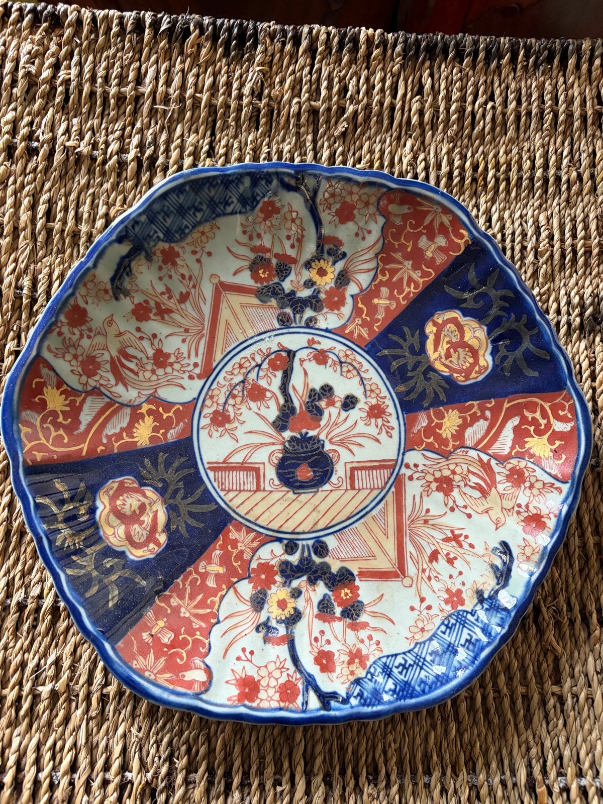 Antiek Japans Imari Porseleinen Bord - Handgeschilderd, Ophalen of Verzenden