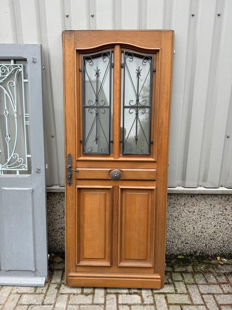 Prachtige recente massief eiken voordeur met dubbelglas, La belle porte, Jurgen.hoogenboezem@gmail.com, 80 tot 100 cm, 215 cm of meer
