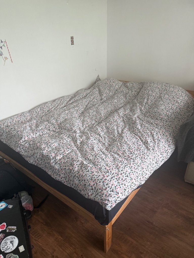 IKEA bed frame & free mattress, Ophalen, Beige, Tweepersoons, 140 cm