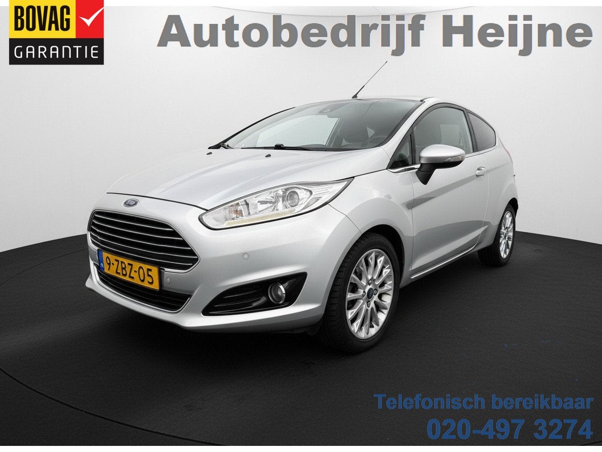 Ford Fiesta 1.0 100PK EcoBoost AUTOMAAT TITANIUM X LEDER/NAV, Auto's, Ford, 101 pk, Bedrijf, 1012 kg, Zilver of Grijs