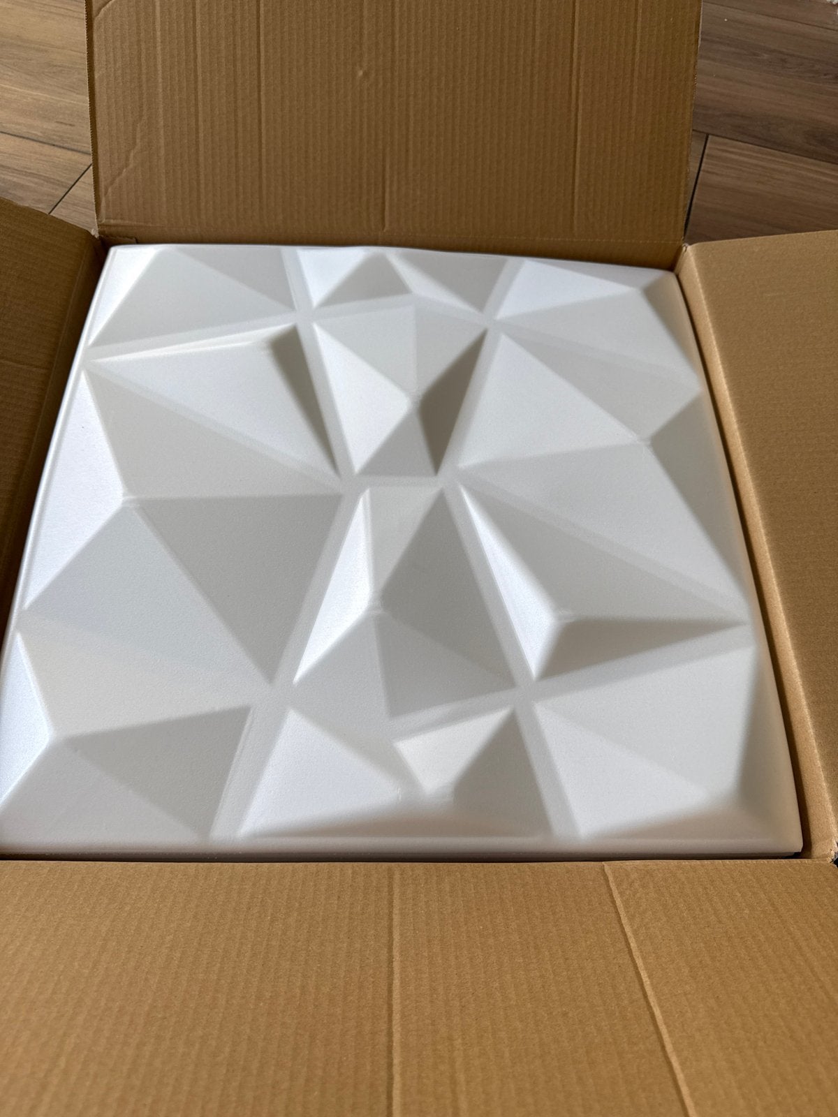 12 Nieuwe 3D Wandpanelen - Diamant Wit, Huis en Inrichting, Nieuw, Ophalen of Verzenden, Wandbord of Wandpaneel, Wit