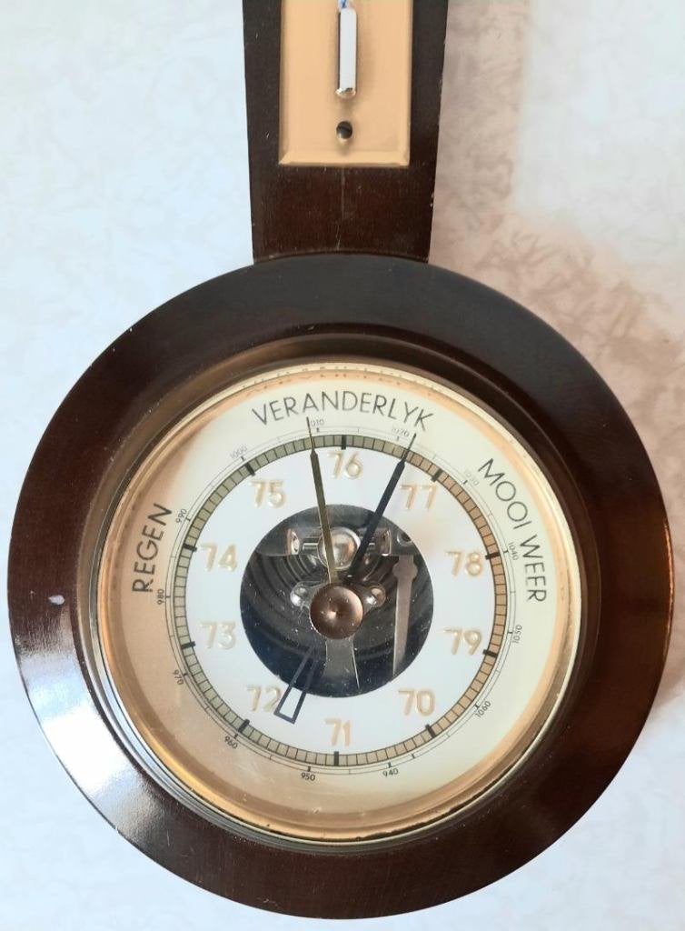 Mahoniehouten hollandse barometer, Antiek en Kunst, Ophalen of Verzenden