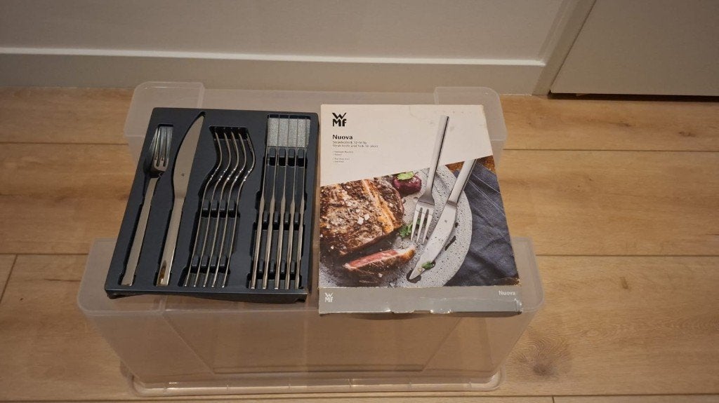 WMF Nuova steakbestek 6-delig – nieuw in doos, Bestekset, Overige typen, Nieuw, Ophalen of Verzenden