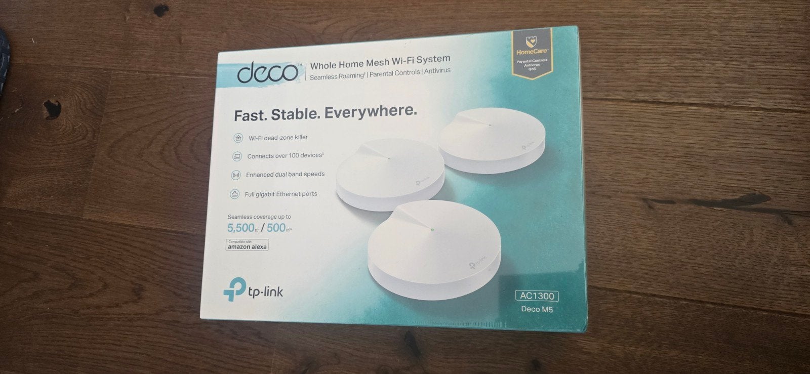 TP-Link Deco M5 AC1300 Mesh WiFi – 3-pack Nieuw, Computers en Software, Routers en Modems, Ophalen of Verzenden, Nieuw, Router