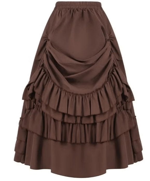 Prachtige vintage Victoriaanse rok in Steampunk stijl, Maat 38/40 (M), Zwart, Nieuw, Ophalen of Verzenden