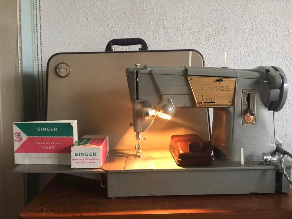 Singer 328 K + fashion disks, Ophalen of Verzenden, Zo goed als nieuw, Naaimachine, Singer